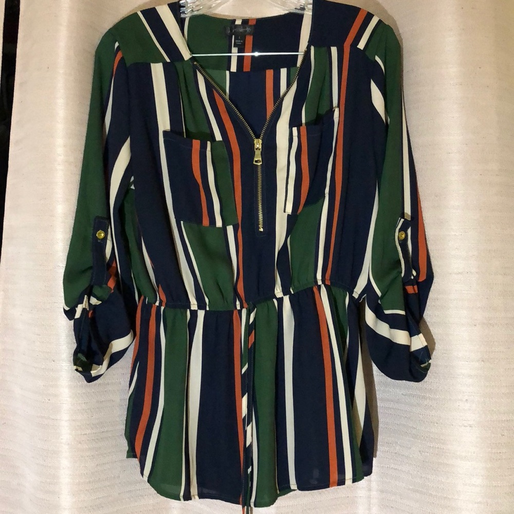 Stripped Dressy Blouse